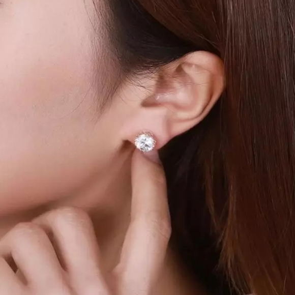 9mm Rose Gold Crown Setting Studs - Picture 5 of 5